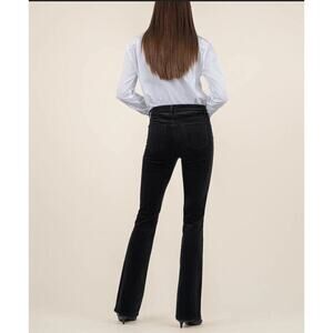 KUT From The Kloth Pants Women 12 Black Karen Baby Bootcut Velour Corduroy Chino